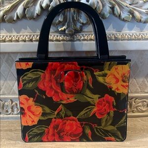NWT Sheridan Floral Black and Red Women's Bag